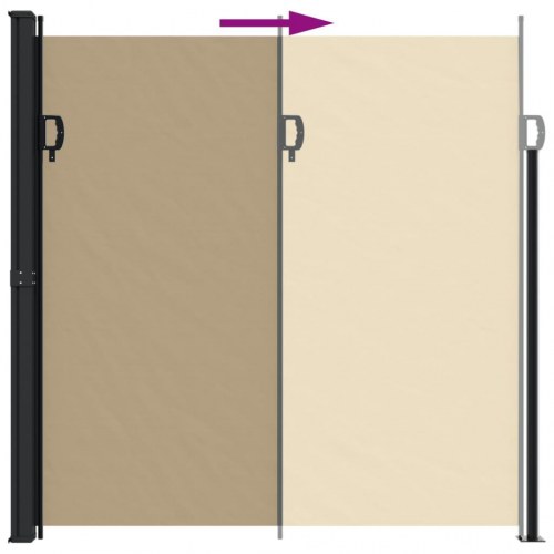 Sammenrullelig sidemarkise 200x300 cm beige
