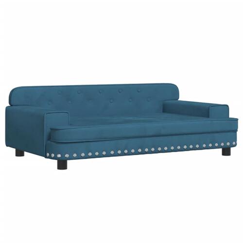 Hundeseng 90x53x30 cm velour blå