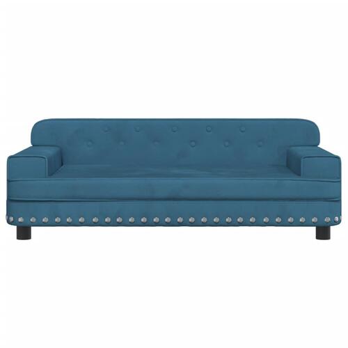 Hundeseng 90x53x30 cm velour blå