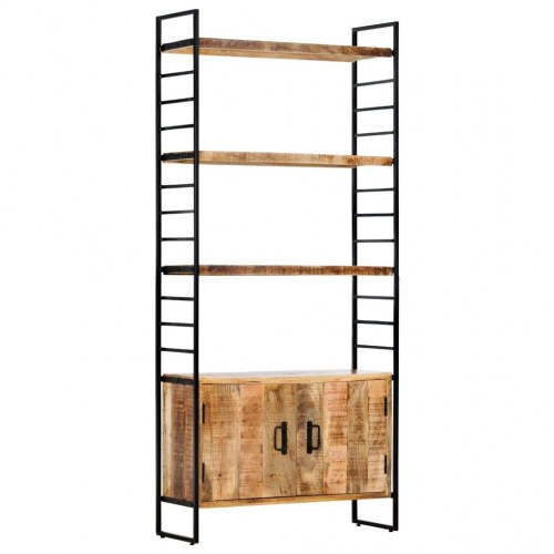 Bogreol i 4 niveauer 80 x 30 x 180 cm ru mangotræ