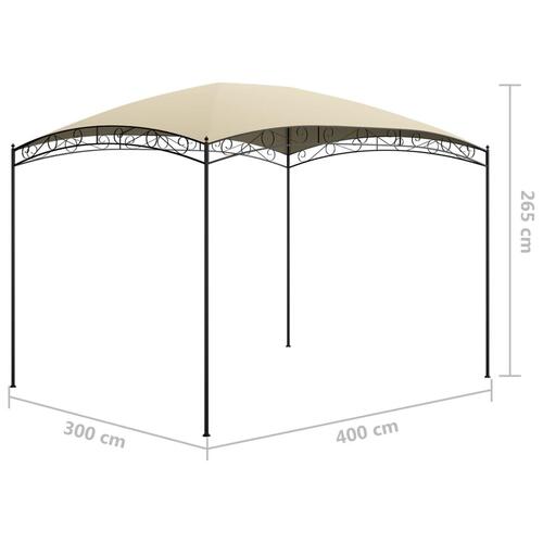 Pavillon 3x4x2,65 m 180 g/m² cremefarvet