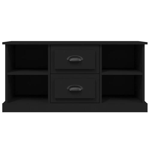 Tv-bord 99,5x35,5x48 cm konstrueret træ sort