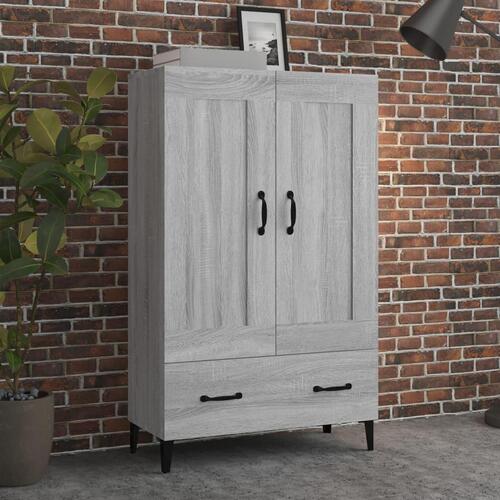 Skab 70x31x115 cm konstrueret træ grå sonoma-eg