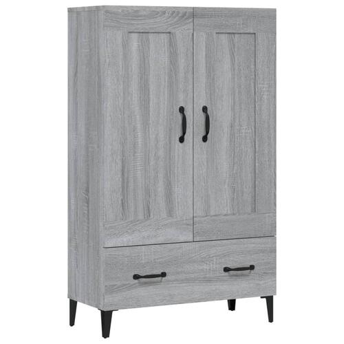 Skab 70x31x115 cm konstrueret træ grå sonoma-eg