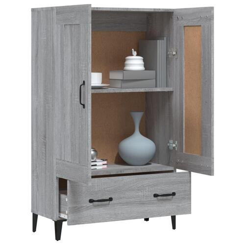 Skab 70x31x115 cm konstrueret træ grå sonoma-eg