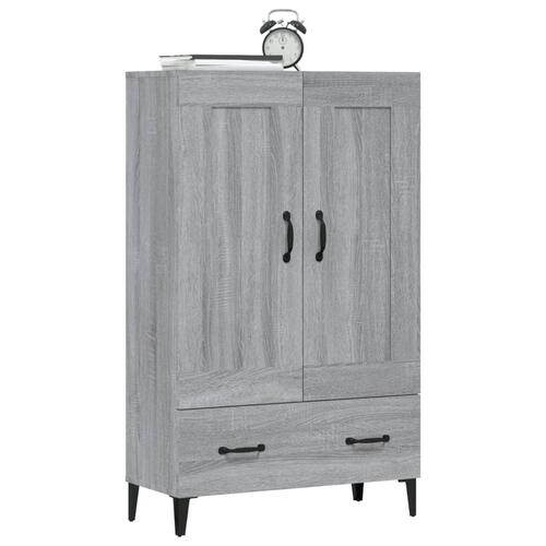 Skab 70x31x115 cm konstrueret træ grå sonoma-eg