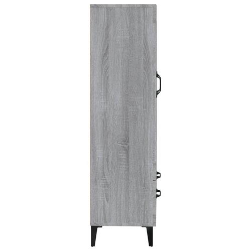 Skab 70x31x115 cm konstrueret træ grå sonoma-eg