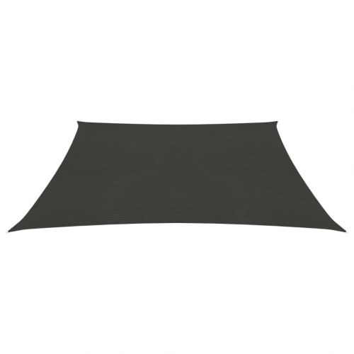 Solsejl i HDPE 3/4 × 2 m - trapez, antracitgrå, 160 g/m²