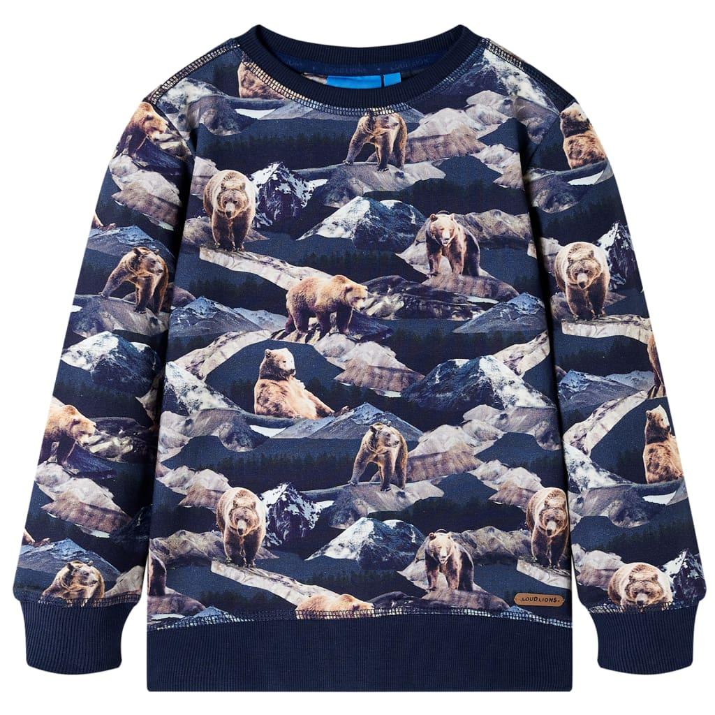 Sweatshirt til børn str. 140 marineblå billede