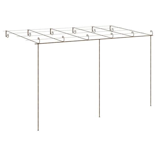 Pergola 6x3x2,5 m jern antikbrun