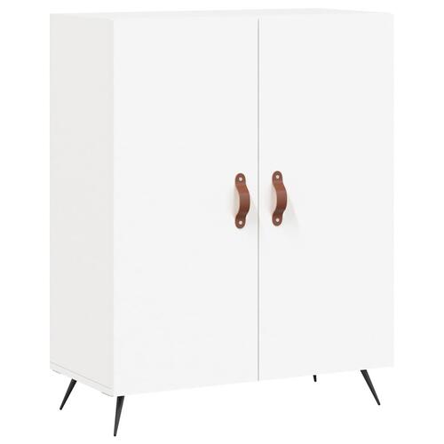 Højskab 69,5x34x180 cm konstrueret træ hvid