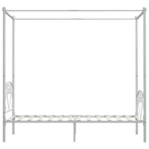 Sengestel til himmelseng 120 x 200 cm metal hvid