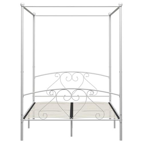 Sengestel til himmelseng 160 x 200 cm metal hvid