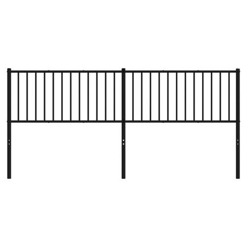 Sengegavl 200 cm metal sort