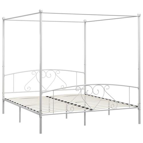 Sengestel til himmelseng 180 x 200 cm metal hvid