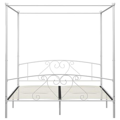 Sengestel til himmelseng 180 x 200 cm metal hvid