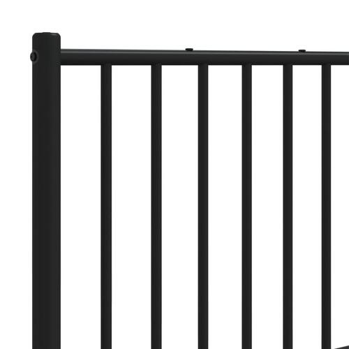 Sengegavl 200 cm metal sort