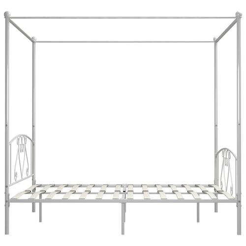 Sengestel til himmelseng 200 x 200 cm metal hvid