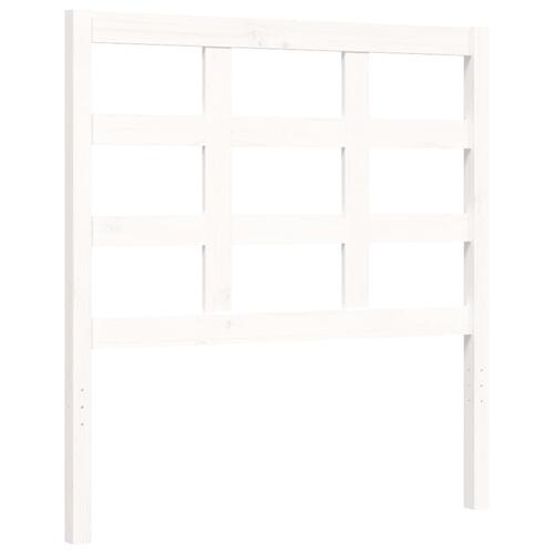 Sengeramme uden madras 100x200 cm massivt fyrretræ hvid