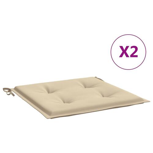 Hynder til havestol 2 stk. 40x40x3 cm oxfordstof beige