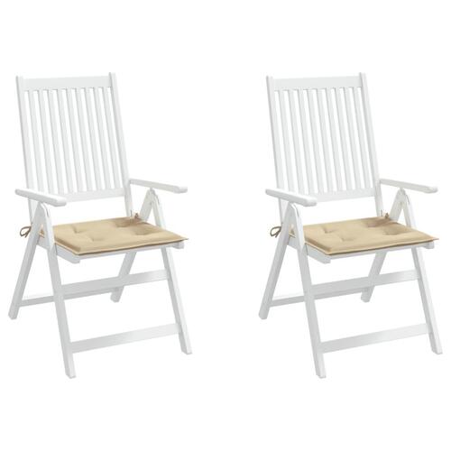 Hynder til havestol 2 stk. 40x40x3 cm oxfordstof beige