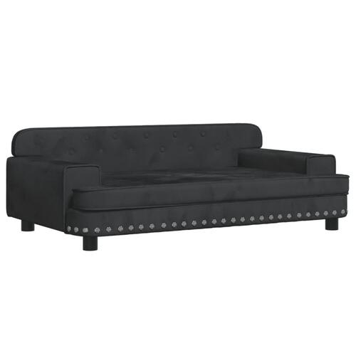 Hundeseng 90x53x30 cm velour sort