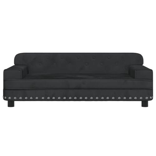 Hundeseng 90x53x30 cm velour sort