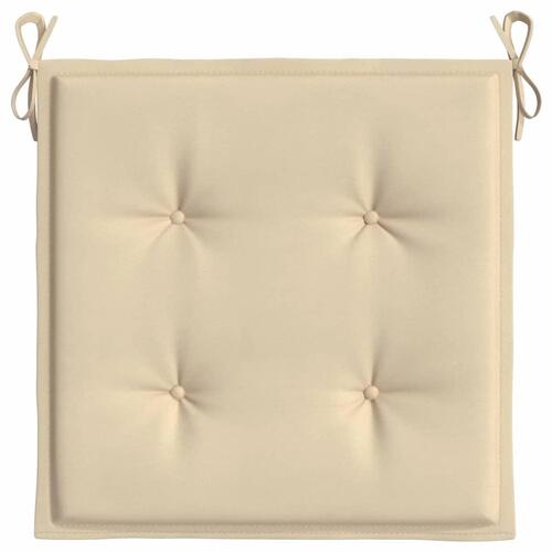 Hynder til havestol 6 stk. 40x40x3 cm oxfordstof beige