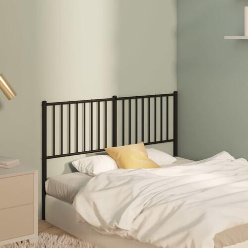 Sengegavl 135 cm metal sort