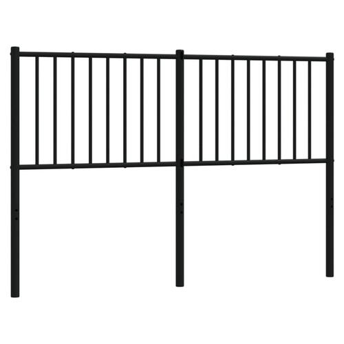 Sengegavl 135 cm metal sort