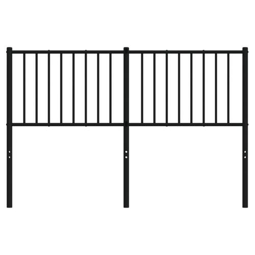 Sengegavl 135 cm metal sort
