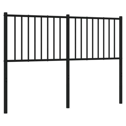 Sengegavl 135 cm metal sort