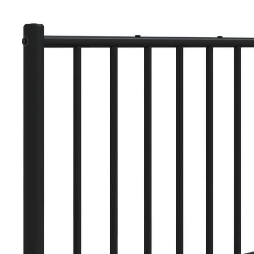 Sengegavl 135 cm metal sort