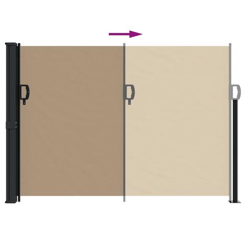 Sammenrullelig sidemarkise 140x600 cm gråbrun