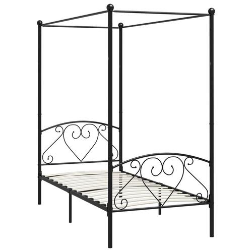 Sengestel til himmelseng 120 x 200 cm metal sort