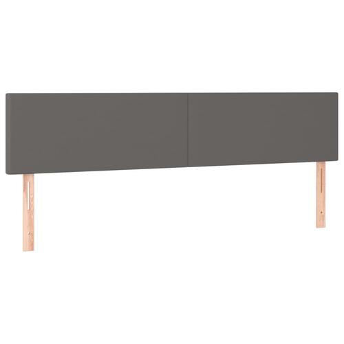 Kontinentalseng 160x200 cm kunstlæder grå