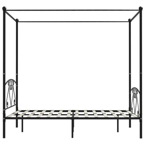 Sengestel til himmelseng 140 x 200 cm metal sort