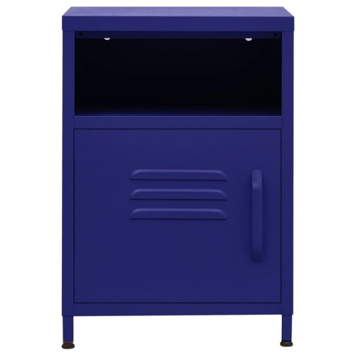 Natbord i stål 35 × 35 × 51 cm - marineblå sengebord