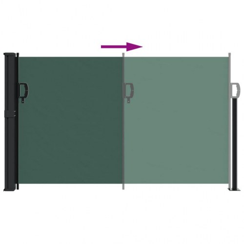 Sammenrullelig sidemarkise 120 × 600 cm - mørkegrøn