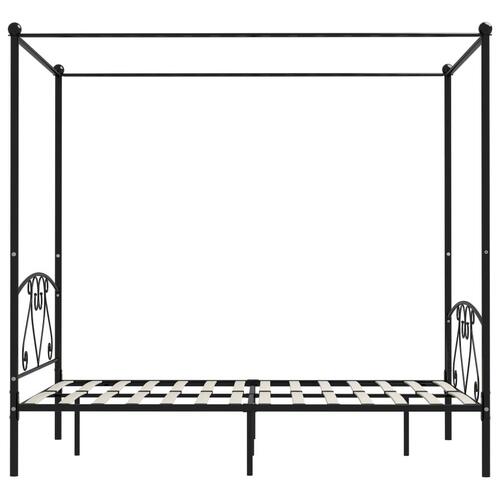 Sengestel til himmelseng 160 x 200 cm metal sort