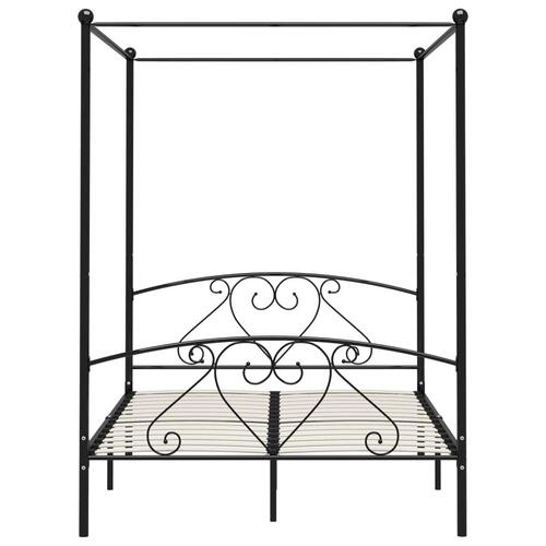 Sengestel til himmelseng 160 x 200 cm metal sort