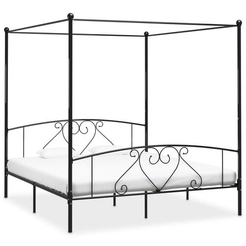 Sengestel til himmelseng 180 x 200 cm metal sort