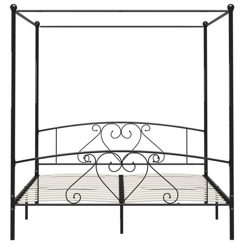Sengestel til himmelseng 180 x 200 cm metal sort