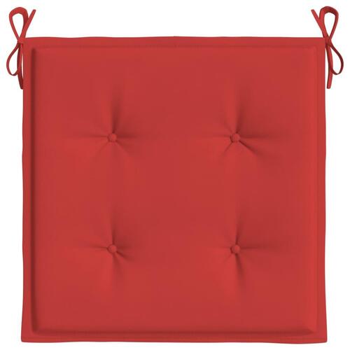 Hynder til havestol 6 stk. 40x40x3 cm oxfordstof rød