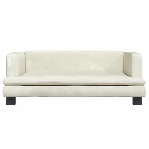 Sofa til børn 80x45x30 cm velour cremefarvet