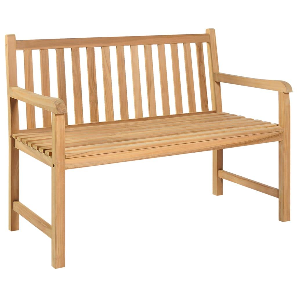 Havebænk 114 cm massivt teaktræ