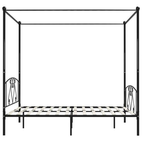 Sengestel til himmelseng 200 x 200 cm metal sort