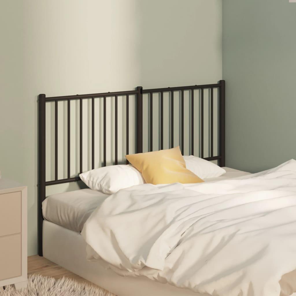 Sengegavl 120 cm metal sort