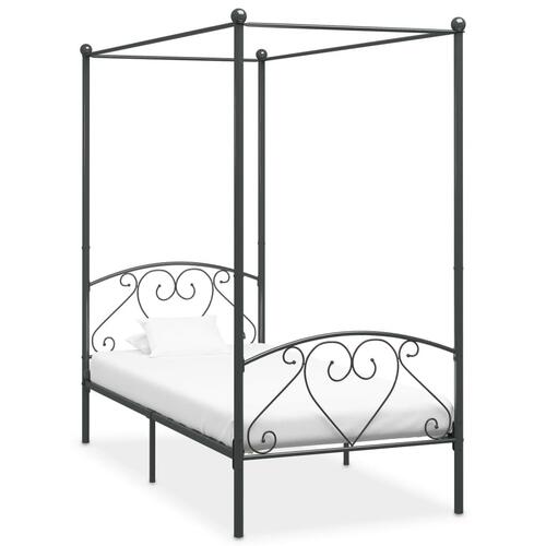 Sengestel til himmelseng 90 x 200 cm metal grå