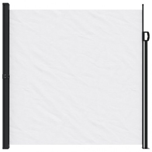 Sammenrullelig sidemarkise 200 × 500 cm - hvid